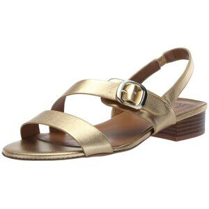 NWB Naturalizer Womens Meesha Slingback Low Heel Sandal Gold Size 7 Wide 7W $110